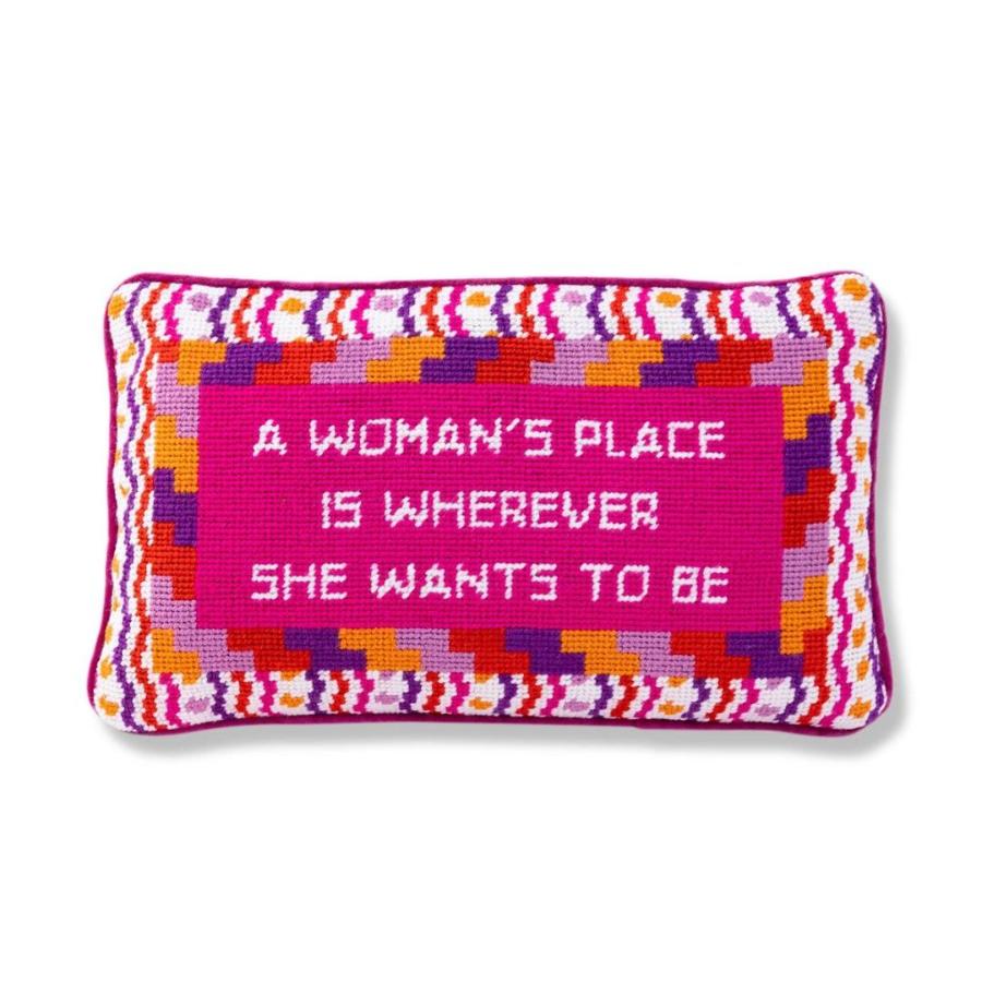 A women's place is wherever pillow