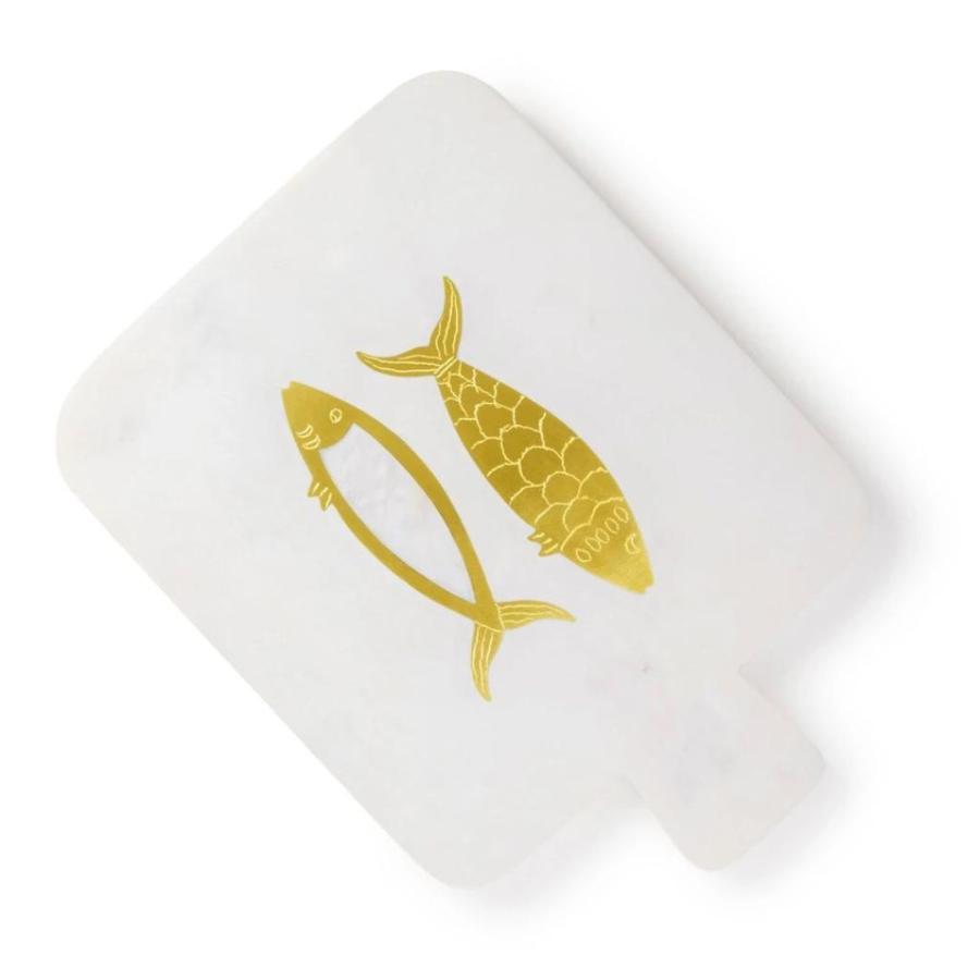 gold fish marble cheese board