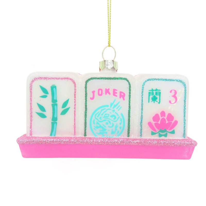 mahjong christmas ornament