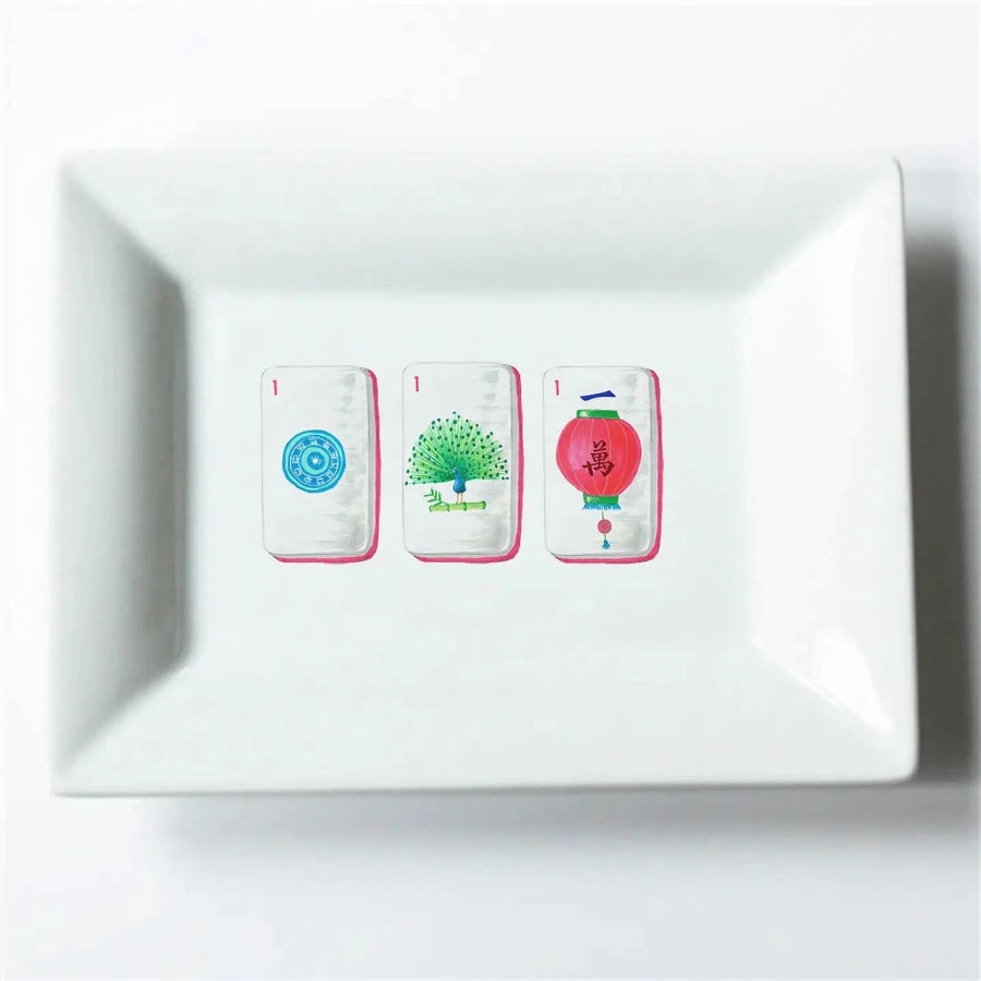 mahjong tiles trinket tray dish 