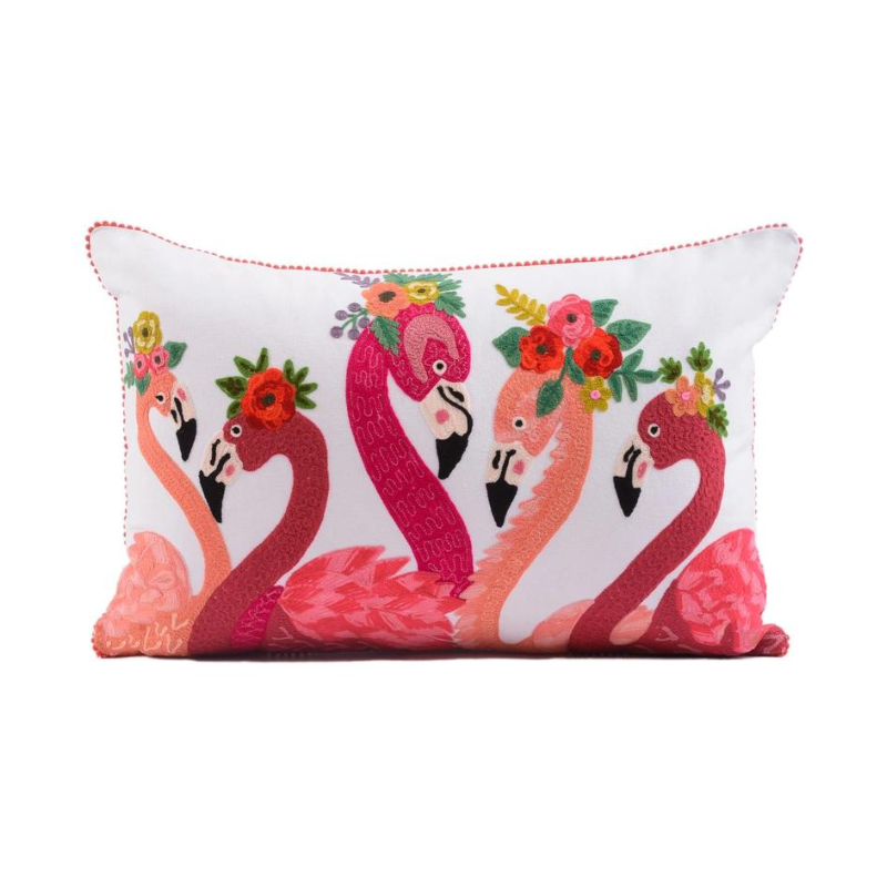 flamingos throw pillow