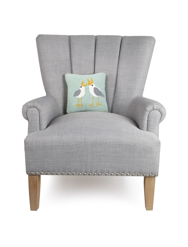 seagull pillow on chair