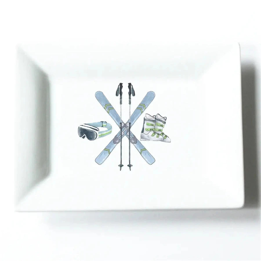 ski crest design tray 